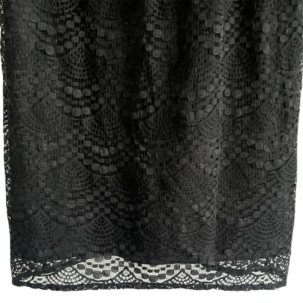 Adrianna Papell Black Lace Dress